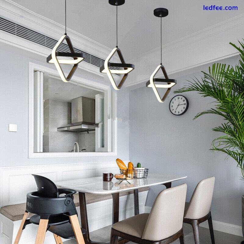 3X LED Pendant Light Kitchen Lamp Black Chandelier Lighting Hotel Ceiling Lights 4 