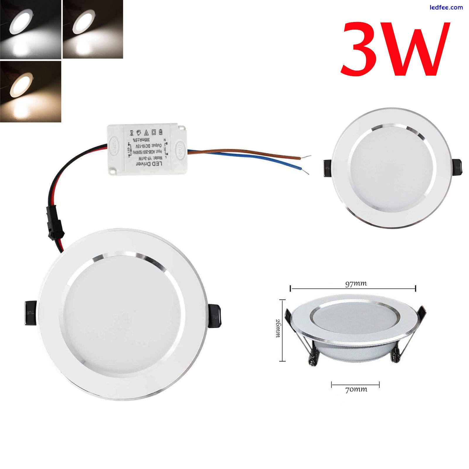 Dimmable LED Panel Ceiling Light Downlight Recessed 3W 5W 7W 15W 18W Lamp 220V 4 