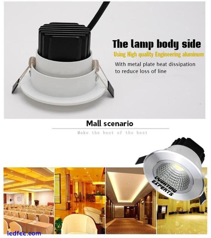 1/6pcs LED Downlight 3W Recessed Round LED Ceiling Lamp AC 220V-240V 0 