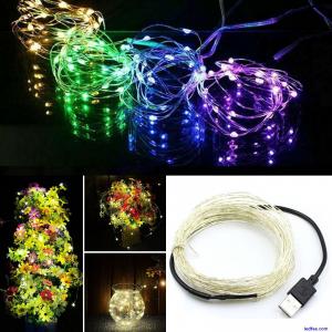 Waterproof USB LED Copper Wire String Fairy Lights Strip 5M 10M For Xmas Party 