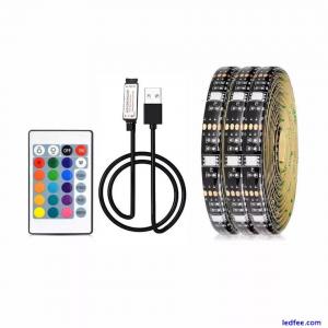 LED Strip Lights RGB Colour 5050 Changing Tape Cabinet Kitchen Lighting 1-5M USB