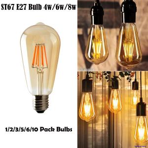 Vintage Filament LED Edison Bulb Dimmable ST64 E27 Decorative Industrial Lights