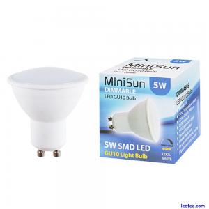 GU10 LED Dimmable Light Bulbs MiniSun 5W 4500K Neutral White Lighting x4 x6 x10