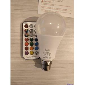 B22 LED RGB remote control  Multicolour light bulb lamp with timer