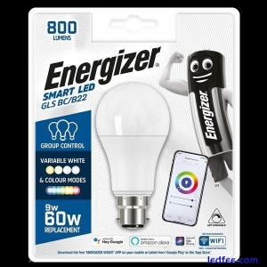 Energizer Smart B22 (BC) GLS-9W LED-Colour Changing Bulb-Alexa-Google-Siri