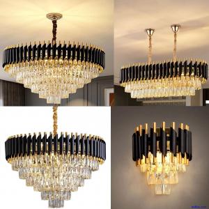 Modern K9 Crystal Chandelier Large Luxury Ceiling Pendant Light for Living Room