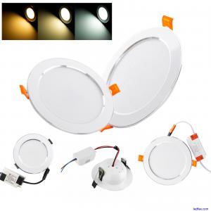 Dimmable LED Panel Ceiling Light Downlight Recessed 3W 5W 7W 15W 18W Lamp 220V