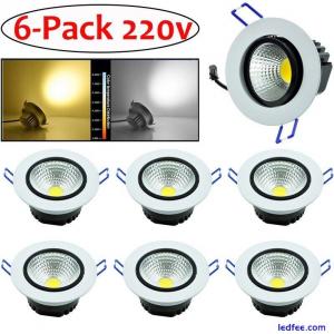 1/6pcs LED Downlight 3W Recessed Round LED Ceiling Lamp AC 220V-240V