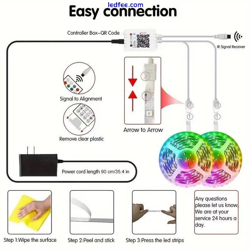 5-30M LED Strip 5050 RGB Lights Colour Changing Tape Cabinet Kitchen Lighting UK 3 