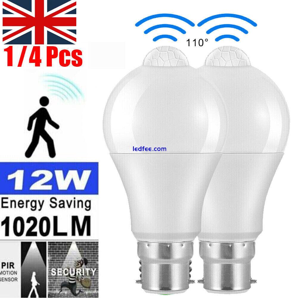 E27/B22 PIR Motion Sensor LED Lamp Bulb Globe Energy Saving Light Auto ON/OFF UK 0 