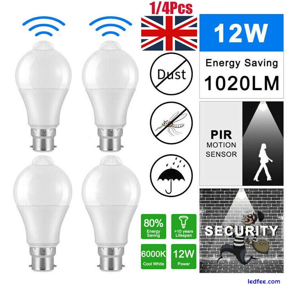 E27/B22 PIR Motion Sensor LED Lamp Bulb Globe Energy Saving Light Auto ON/OFF UK 1 