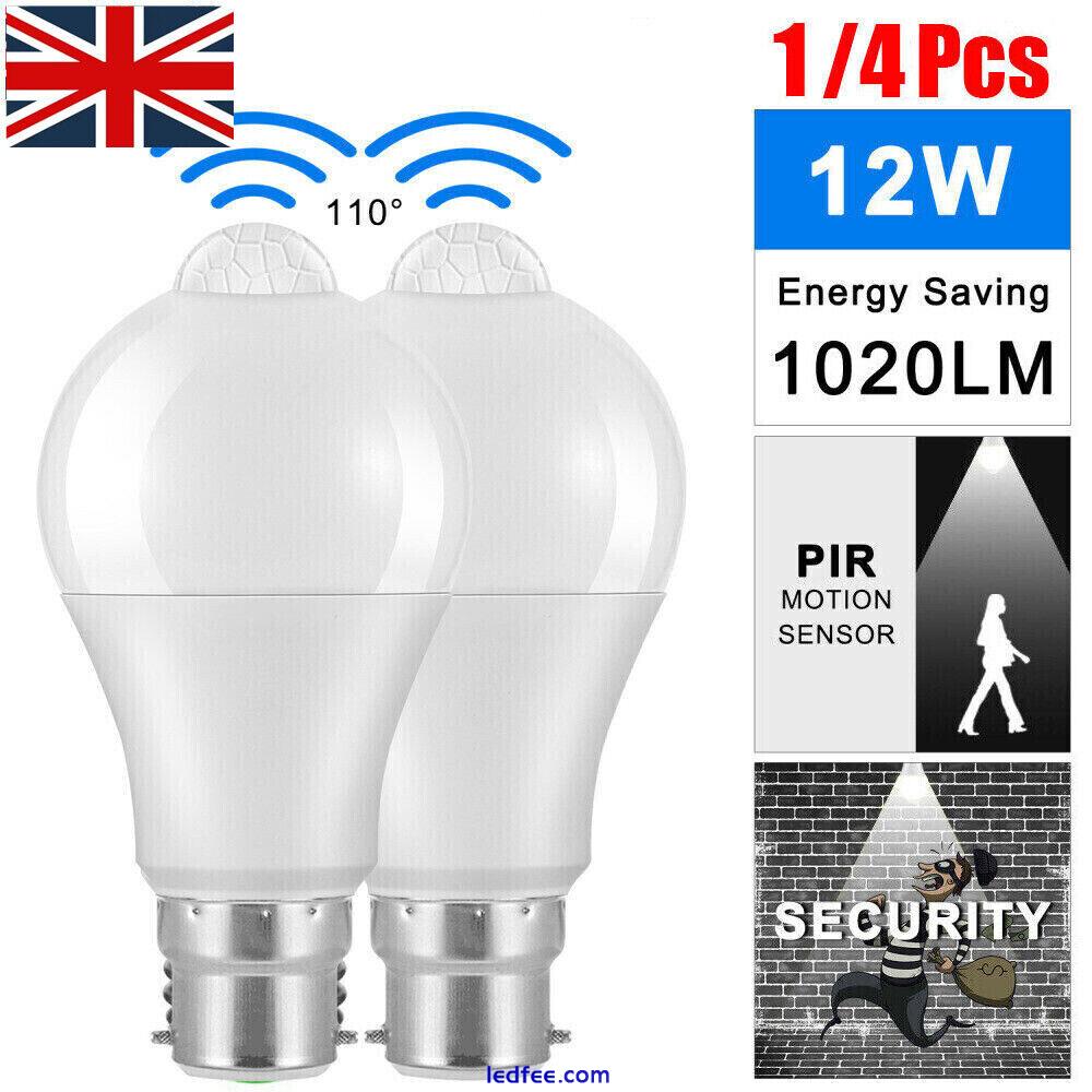 E27/B22 PIR Motion Sensor LED Lamp Bulb Globe Energy Saving Light Auto ON/OFF UK 2 