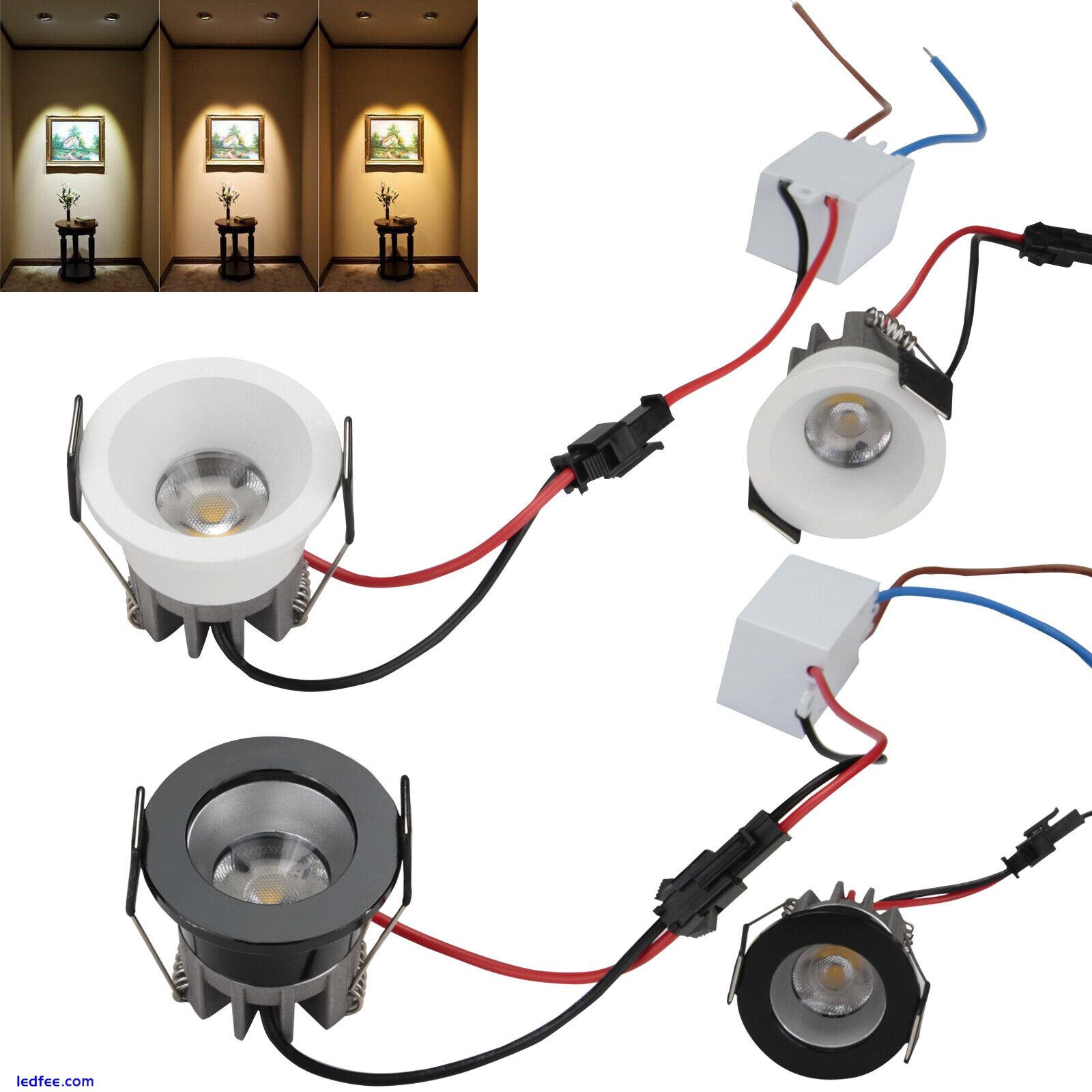 Mini 3W Dimmable LED COB Recessed Ceiling Downlight Spotlight Lamps + Driver BC 0 