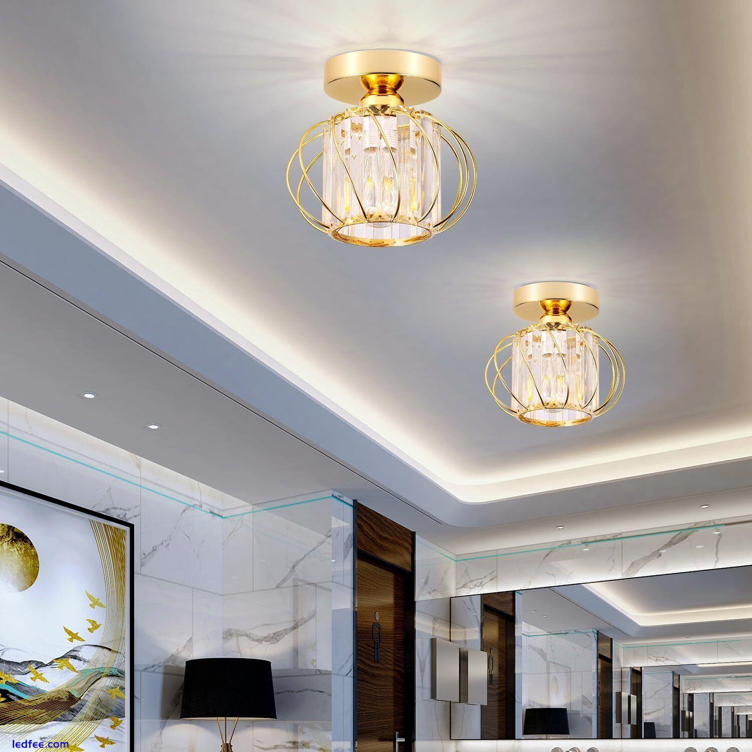 Crystal Ceiling Light E27 Modern Chandelier For Living Room Bedroom Hallway 1 