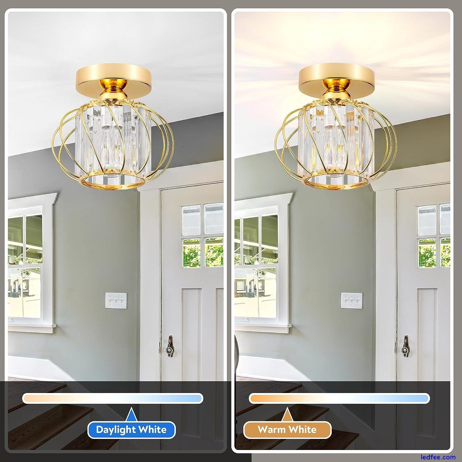 Crystal Ceiling Light E27 Modern Chandelier For Living Room Bedroom Hallway 3 