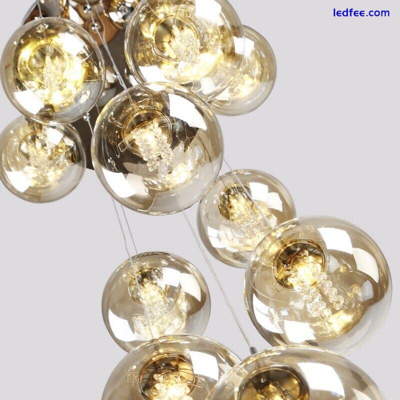 Hotel Chandelier Lighting Shop Lamp Glass Pendant Light Bar Stair Ceiling Lights 2 