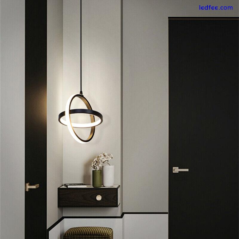 LED Pendant Light Kitchen Lamp Home Black Chandelier Lighting Bar Ceiling Lights 4 