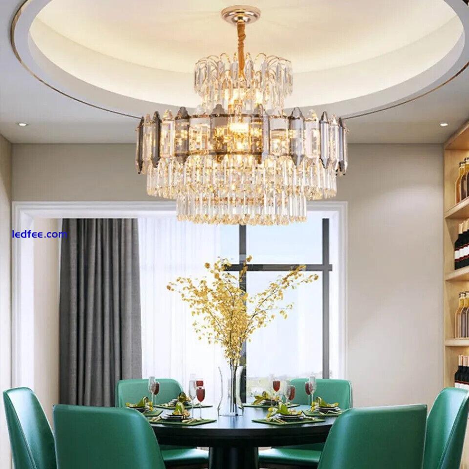 Modern Chandelier Ceiling Light Crystal Luxury Hallway Living Room Pendant Lamp 3 