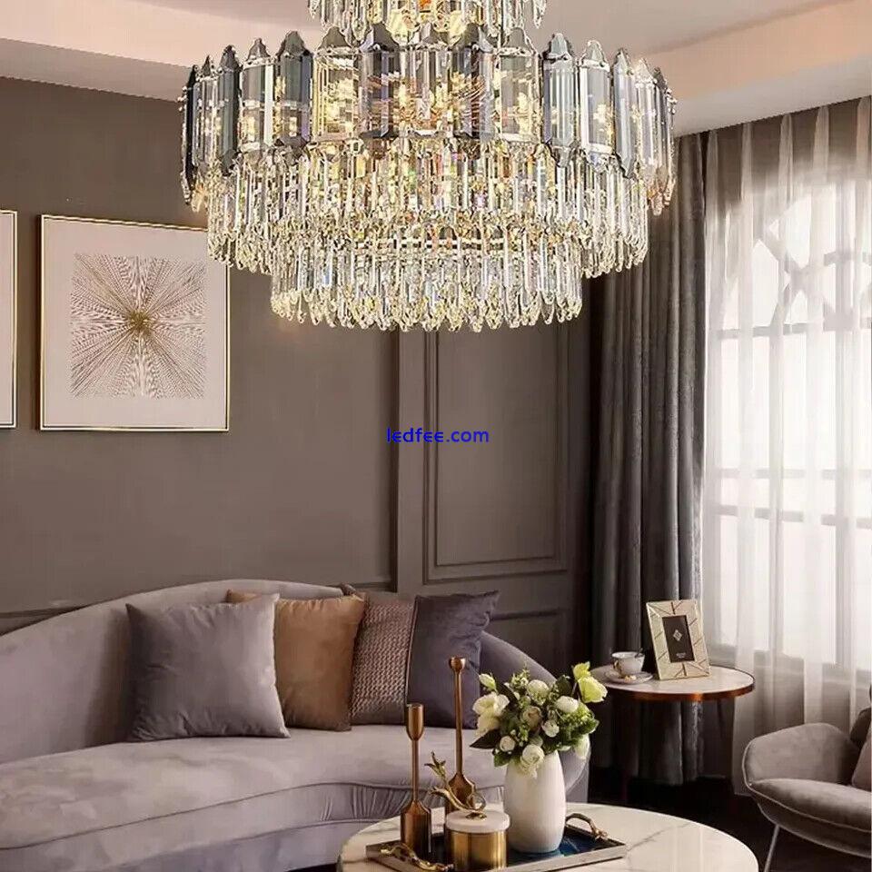 Modern Chandelier Ceiling Light Crystal Luxury Hallway Living Room Pendant Lamp 4 