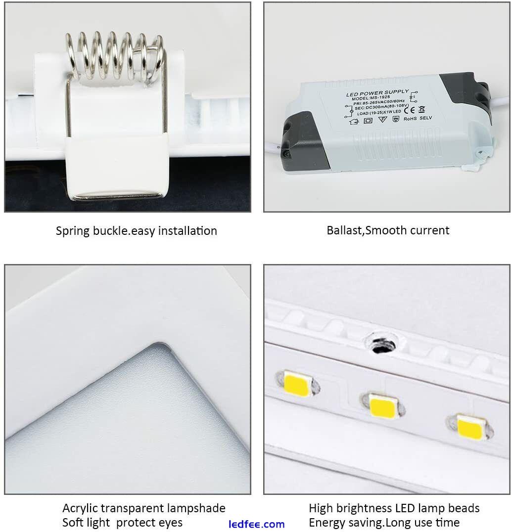 18W LED SQUARE Recessed Ceiling Flat Panel Down Light Ultra Slim Cool White225MM 1 