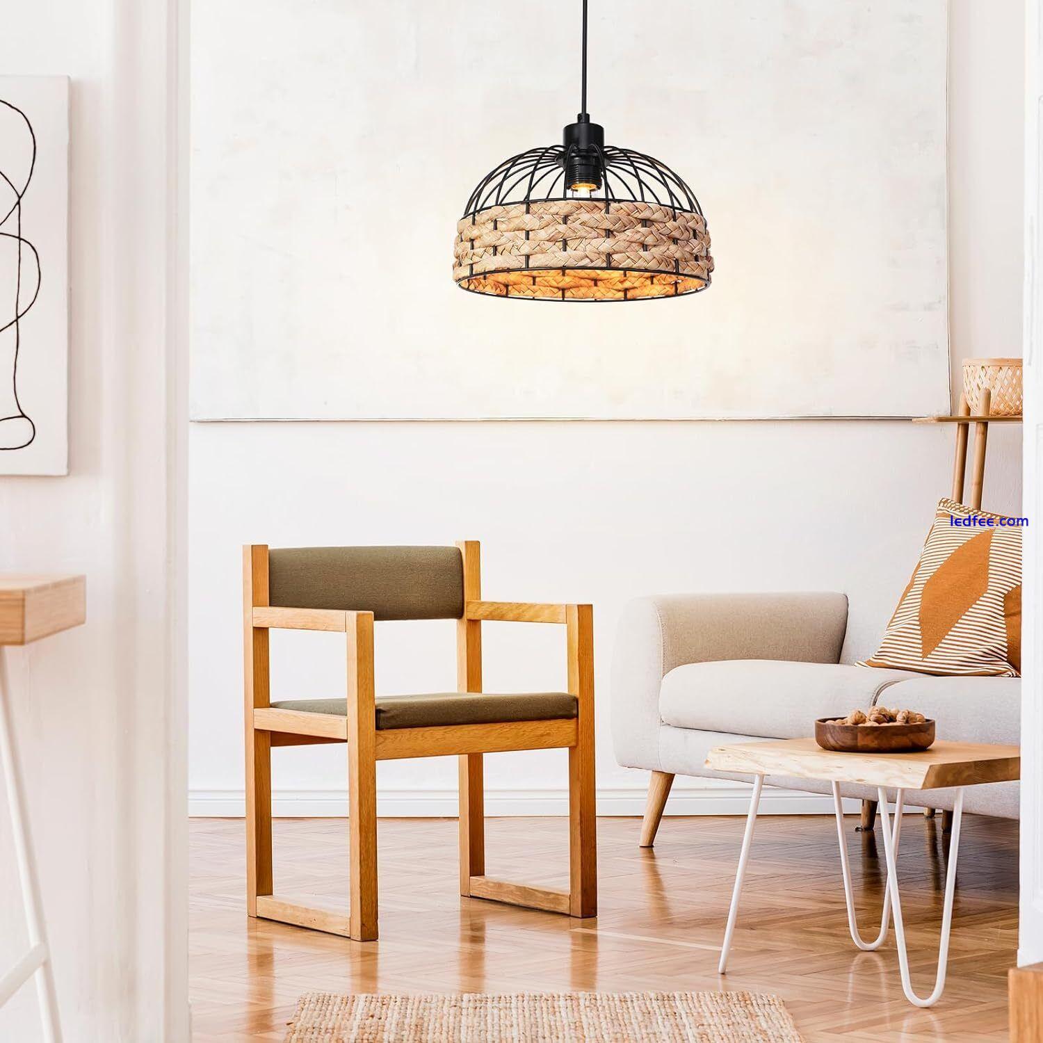 Ceiling Light Shade Pendant Metal and Rope Ceiling Lampshade for Dinning Hallway 5 