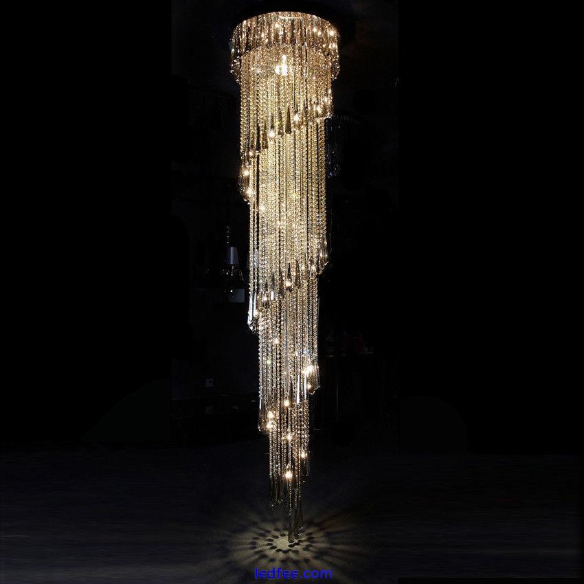 LED Crystal Bead Ceiling Lamp Lighting Chandelier Stair Pendant Light Fixtures 1 