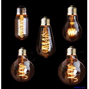 E27 B22Spiral Filament Retro Antique Vintage Edison Lamp Flexible LED Light Bulb