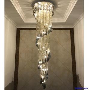 LED Crystal Bead Ceiling Lamp Lighting Chandelier Stair Pendant Light Fixtures