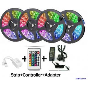 LED Strip Lights 1-20m RGB 5050 Colour Changing Tape Cabinet Kitchen TV Lighting