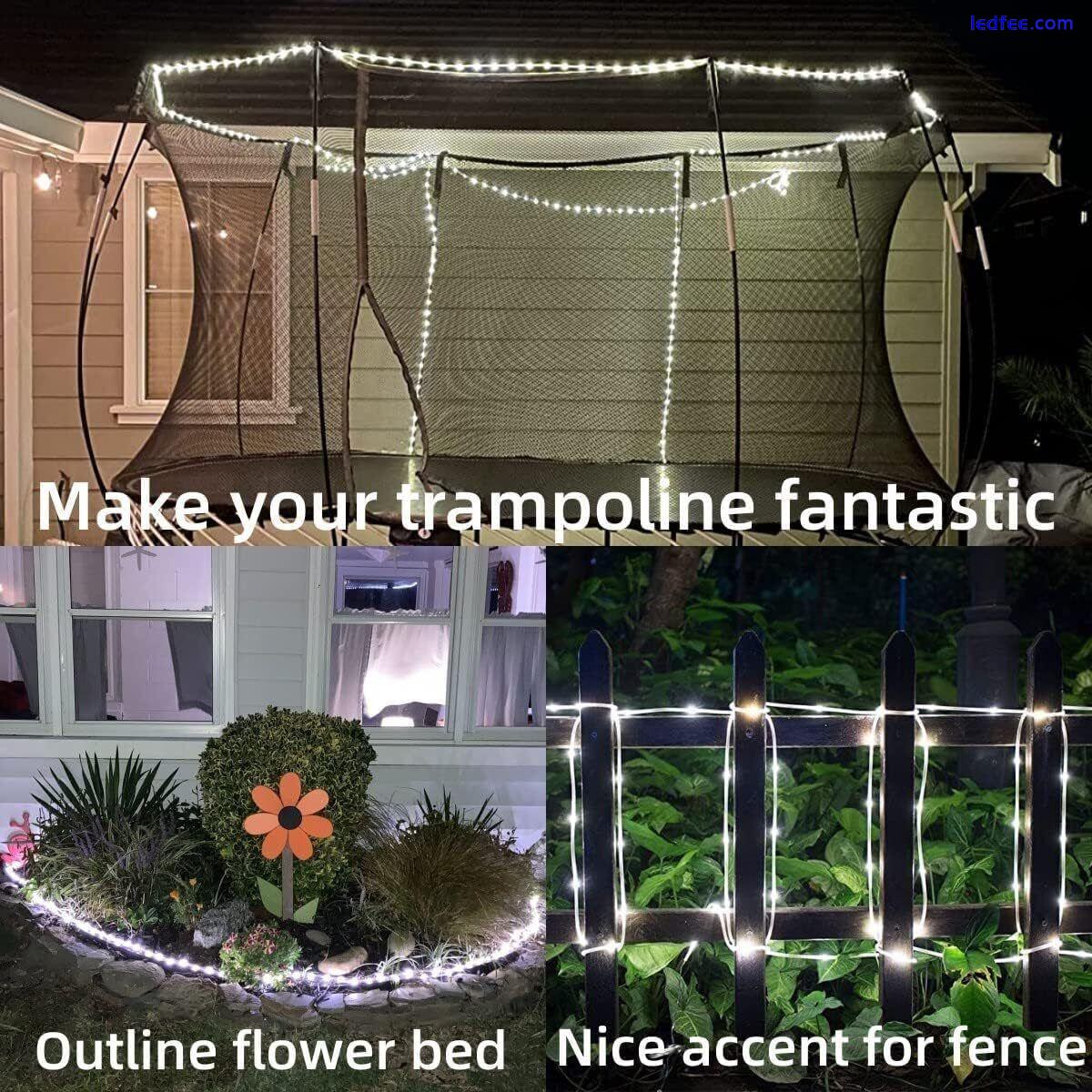 2PACK Solar LED Powered Fairy String Rope Strip Lights Waterproof Outdoor Garden 2 