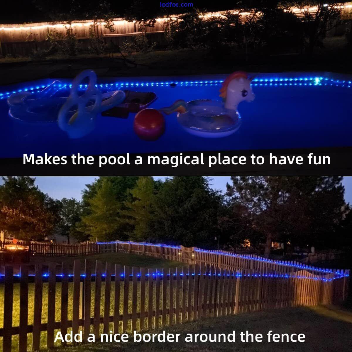 2PACK Solar LED Powered Fairy String Rope Strip Lights Waterproof Outdoor Garden 5 