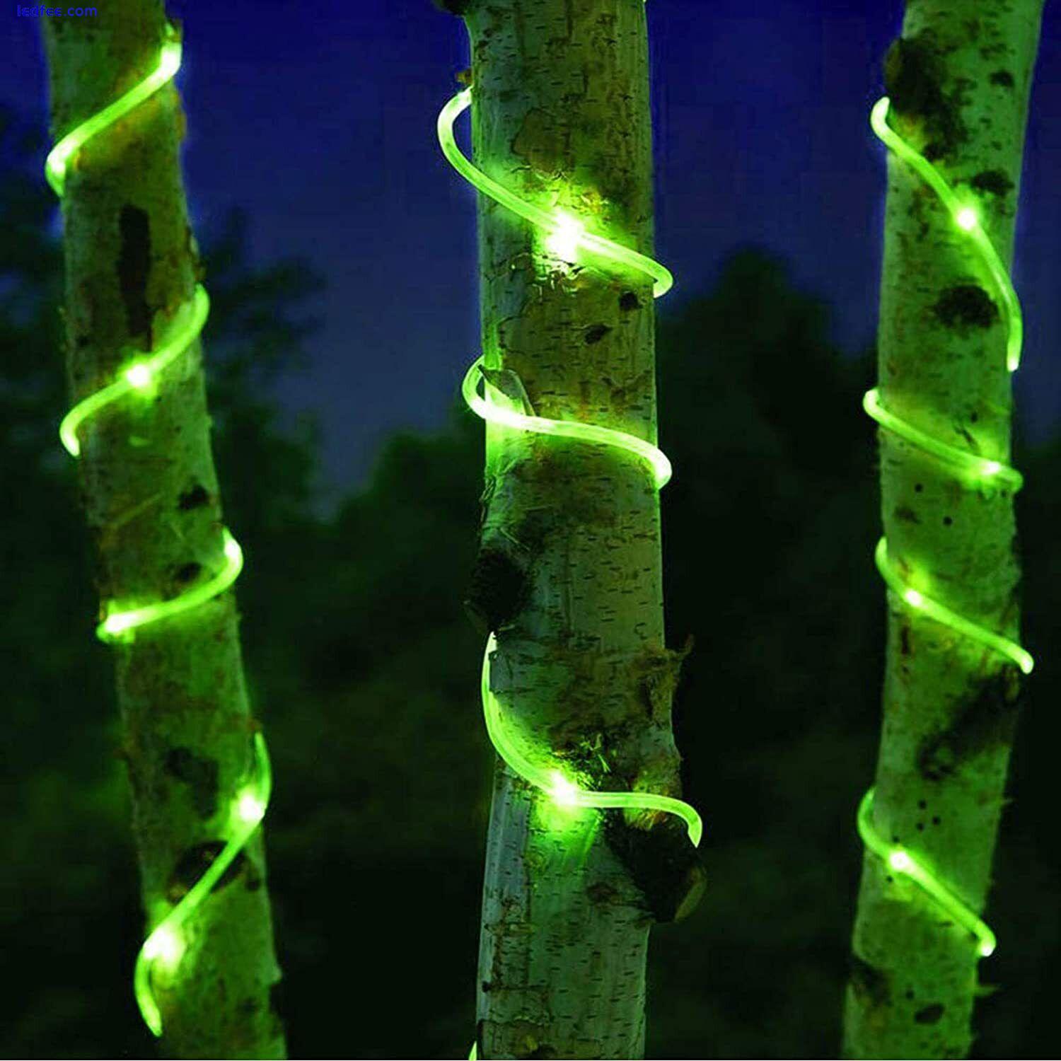 22M Solar LED Rope Tube Fairy String Light Strip Waterproof Outdoor Garden Patio 5 