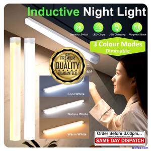 Strip Light LED PIR Motion Sensor USB Rechargeable Magnetic Cabinet Bedroom Lamp