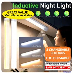 USB Rechargeable LED Strip Motion Sensor Light Wireless Cabinet Kitchen Wardrobe