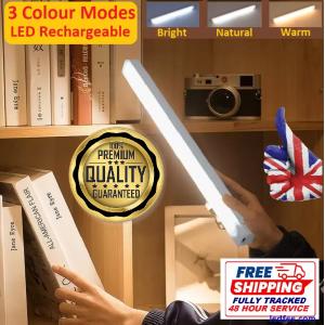 Motion Sensor Light USB Rechargeable LED Strip Wireless Cabinet Closet 3 Colours