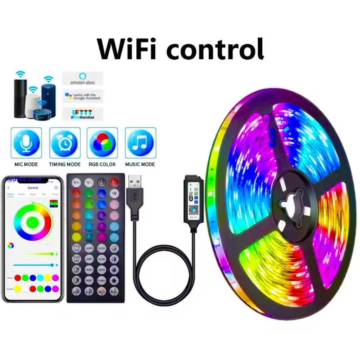 1-30m 5V USB 5050 RGB Smart LED Strip Lights + IR Controller (Alexa Compatible✅) 0 