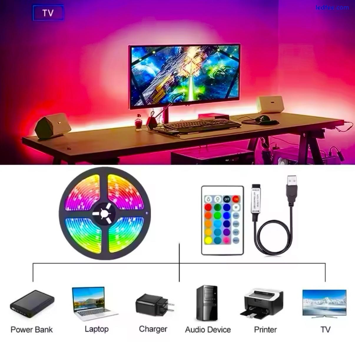 1-30m 5V USB 5050 RGB Smart LED Strip Lights + IR Controller (Alexa Compatible✅) 4 