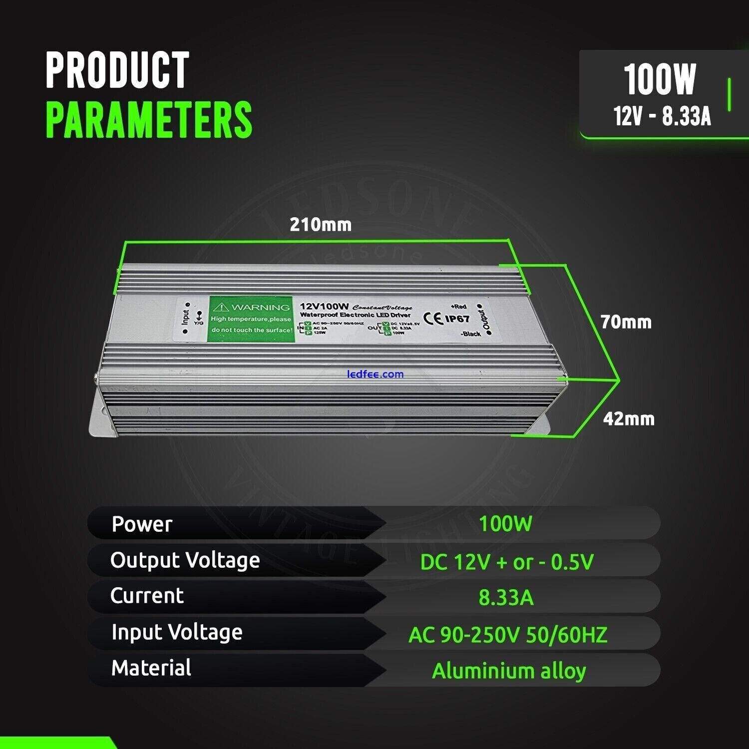 Waterproof LED Driver Power Supply Transformer DC12V/24V IP67 for LED Strip 240V  | eBay UK 1 