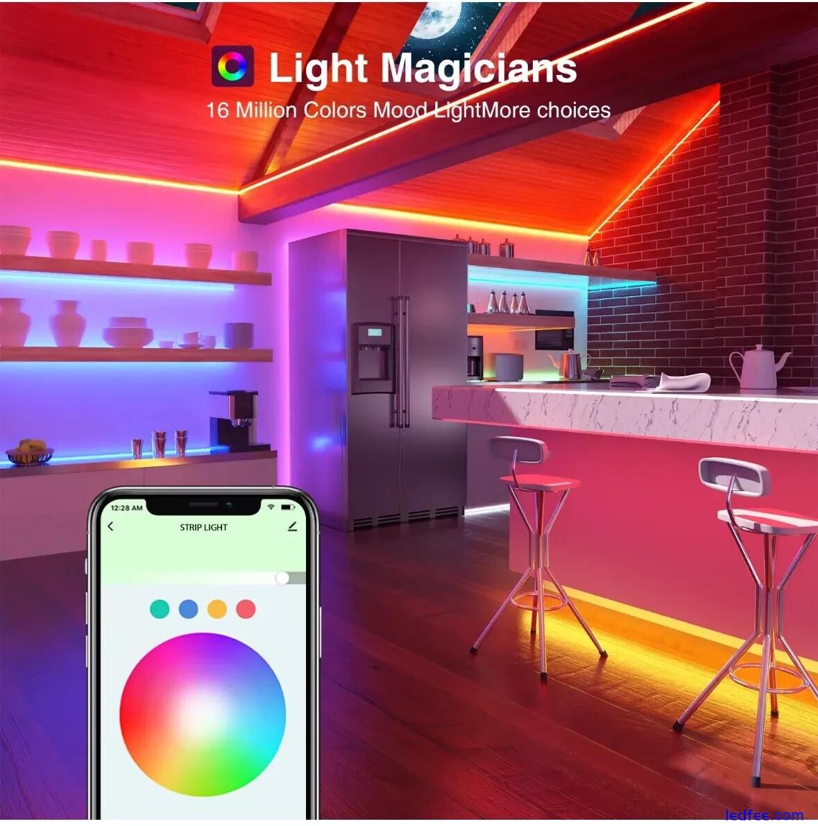 16.4FT Gosund LED Smart Strip Lights 5050 RGB Colour Chang Cabinet Kitchen TV  | eBay UK 0 