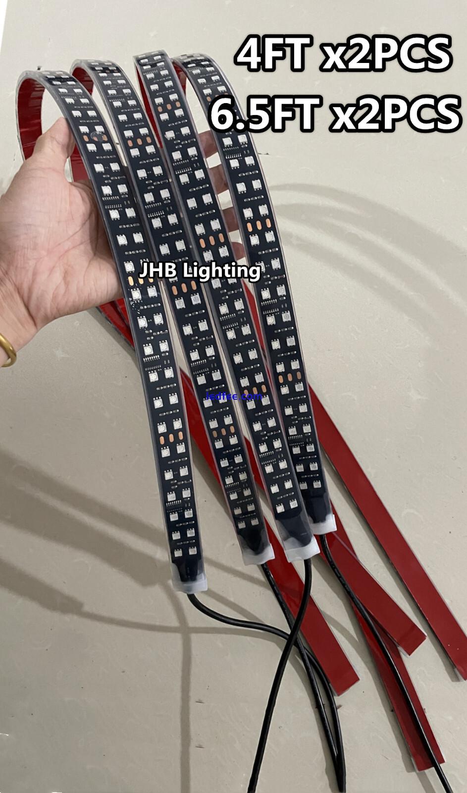 JHB Remote APP DOUBLE ROW CHASING FLOW Multifunction Underglow LED Strips Lights  | eBay UK 0 
