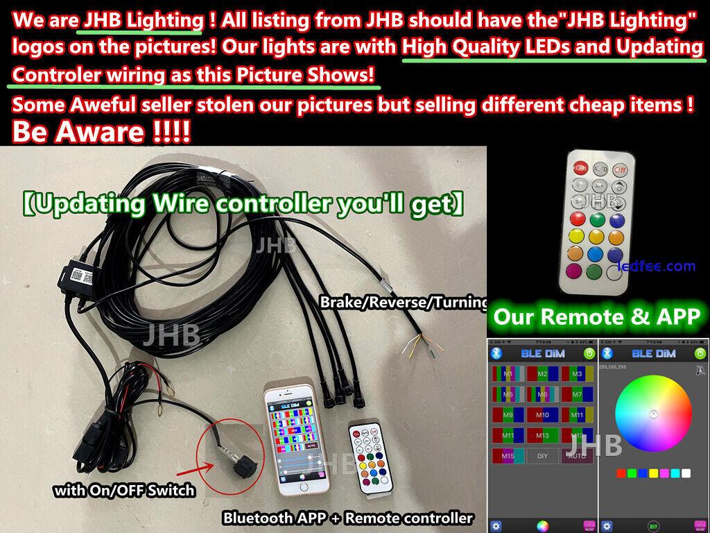 JHB Remote APP DOUBLE ROW CHASING FLOW Multifunction Underglow LED Strips Lights  | eBay UK 1 