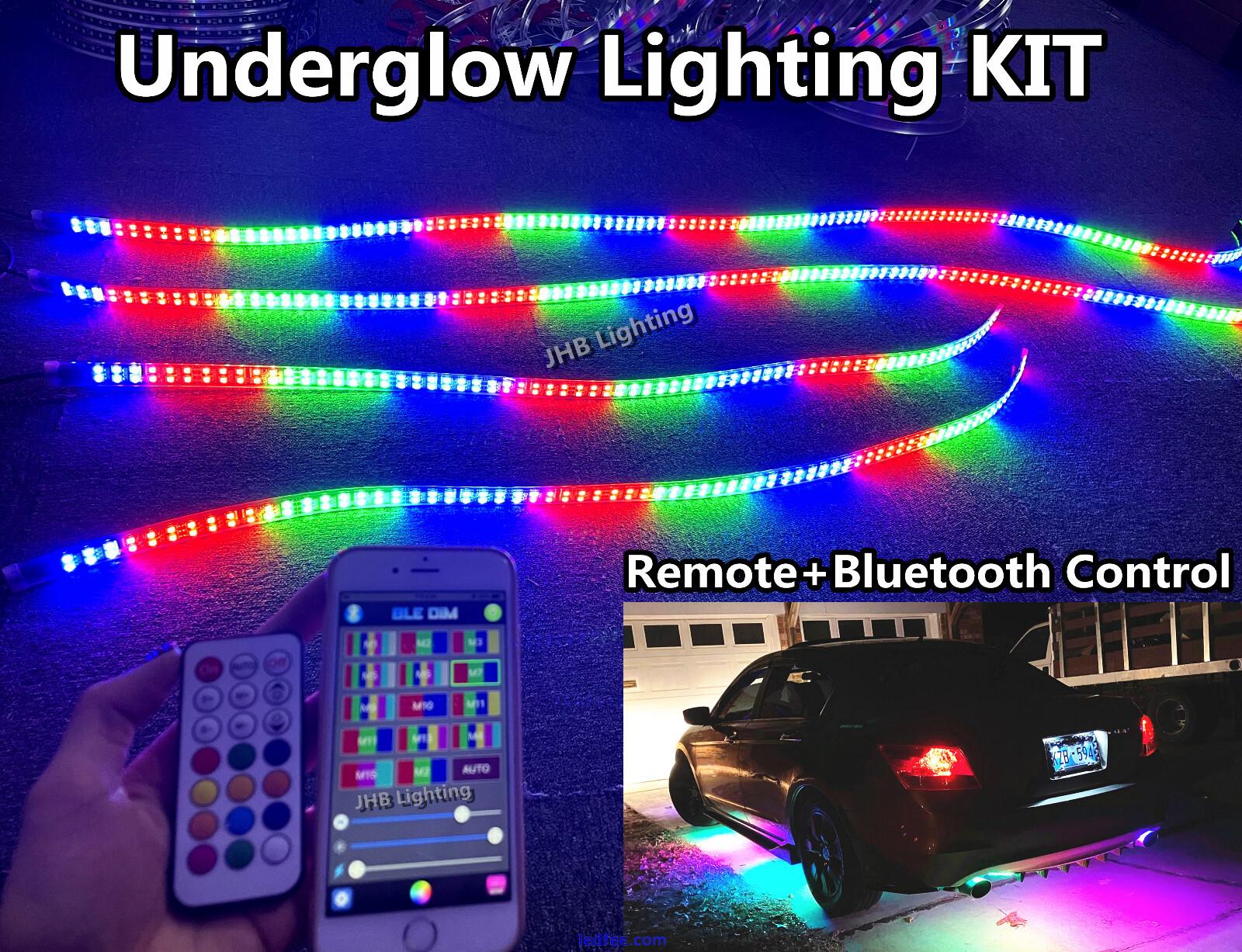 JHB Remote APP DOUBLE ROW CHASING FLOW Multifunction Underglow LED Strips Lights  | eBay UK 4 