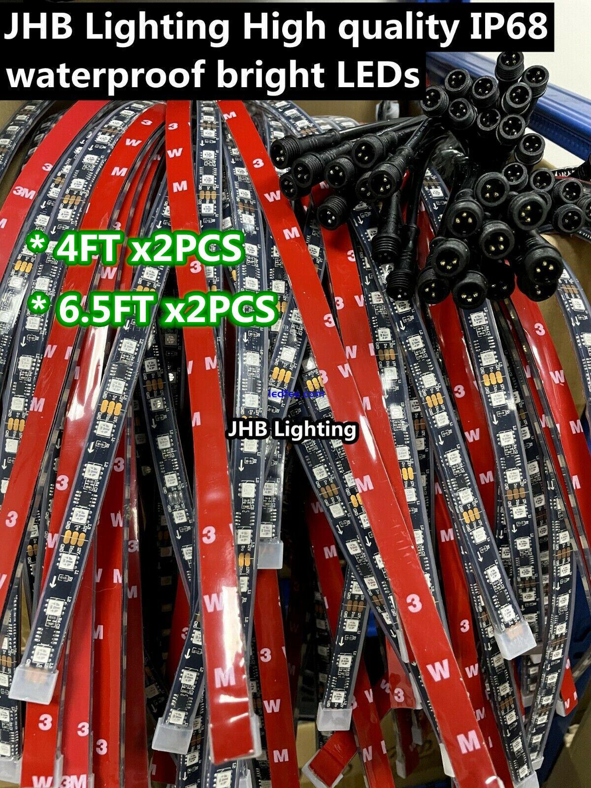 JHB 2PCS 4FT+2PCS 6.5FT Remote APP CHASING FLOWING Underglow LED Strips Lights K  | eBay UK 0 