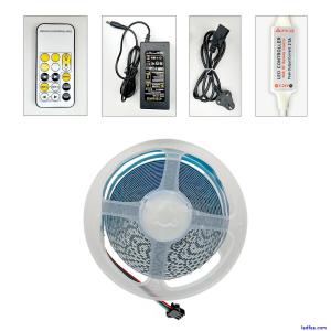 LED Strip Light 5m Tunable Remote, UK Power Plug, Warm White to Cool, Adhesive  | eBay UK