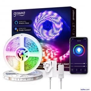 16.4FT Gosund LED Smart Strip Lights 5050 RGB Colour Chang Cabinet Kitchen TV  | eBay UK