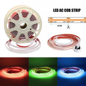 Plug & Play LED COB AC Strip Light Seamless IP65 220V-240V 10mm Wide 10cm/Cut  | eBay UK