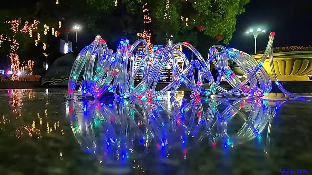 Solar LED Powered Fairy String Rope Strip Lights Waterproof Outdoor Garden Patio  | eBay UK 0 