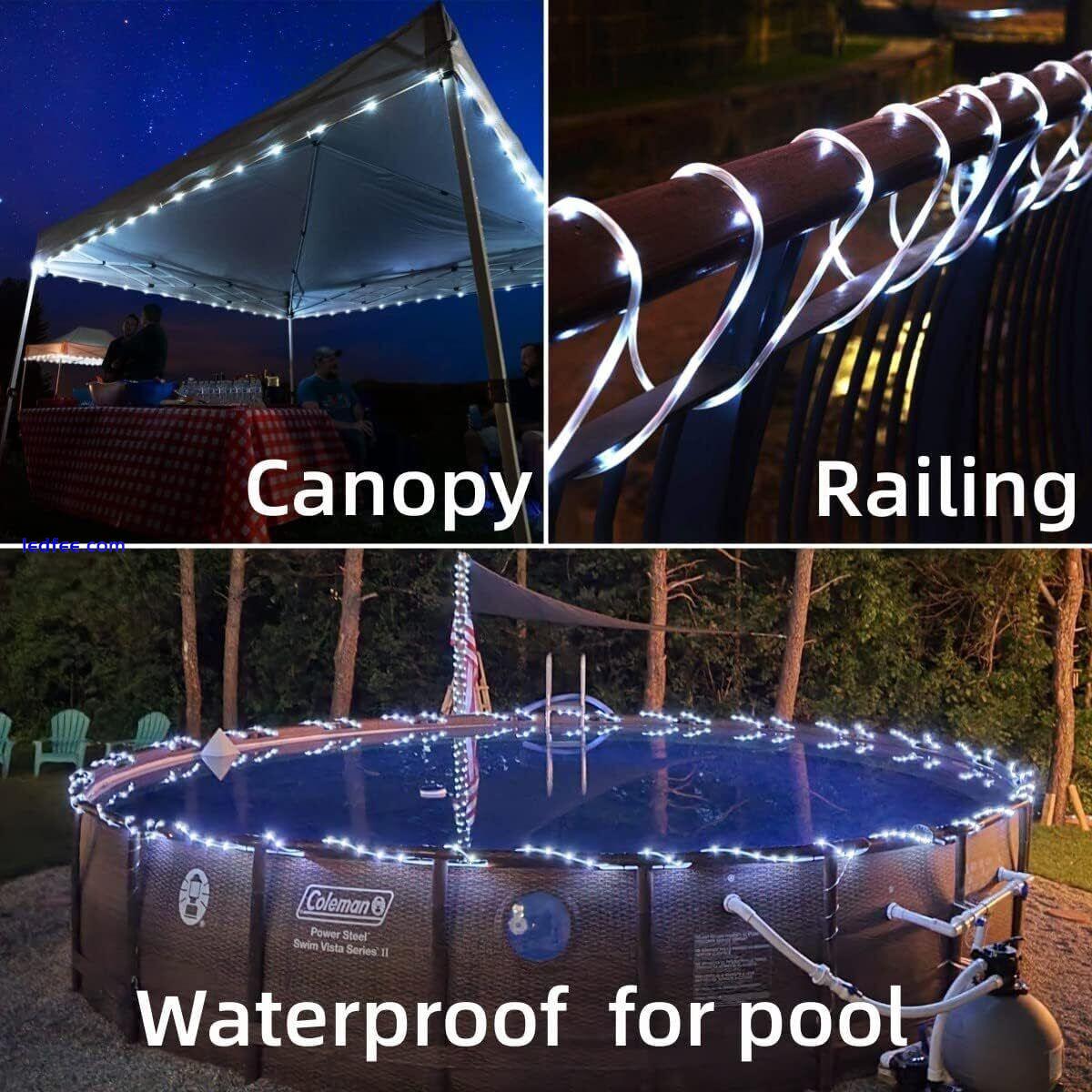 Solar LED Powered Fairy String Rope Strip Lights Waterproof Outdoor Garden Patio  | eBay UK 4 