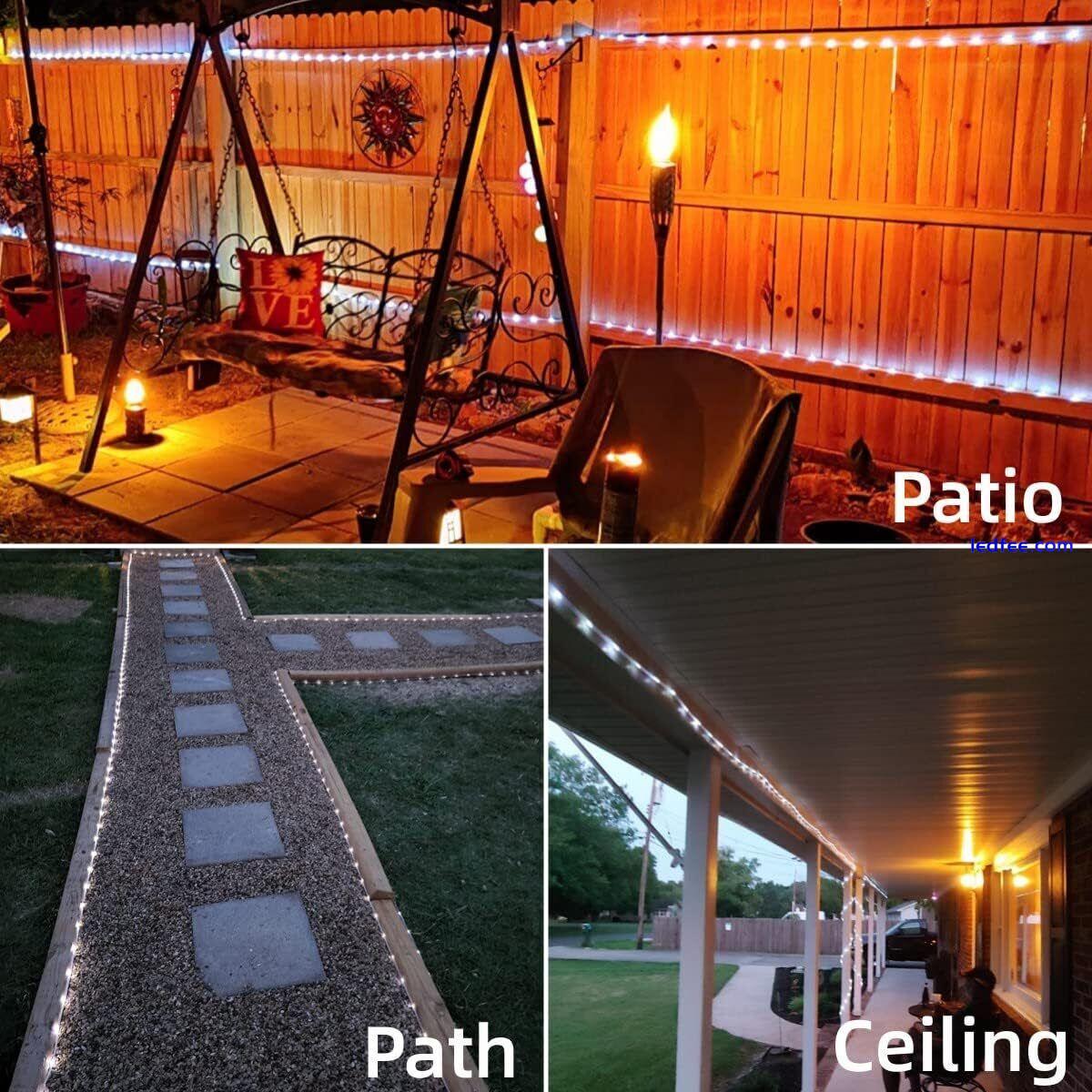 Solar LED Powered Fairy String Rope Strip Lights Waterproof Outdoor Garden Patio  | eBay UK 5 