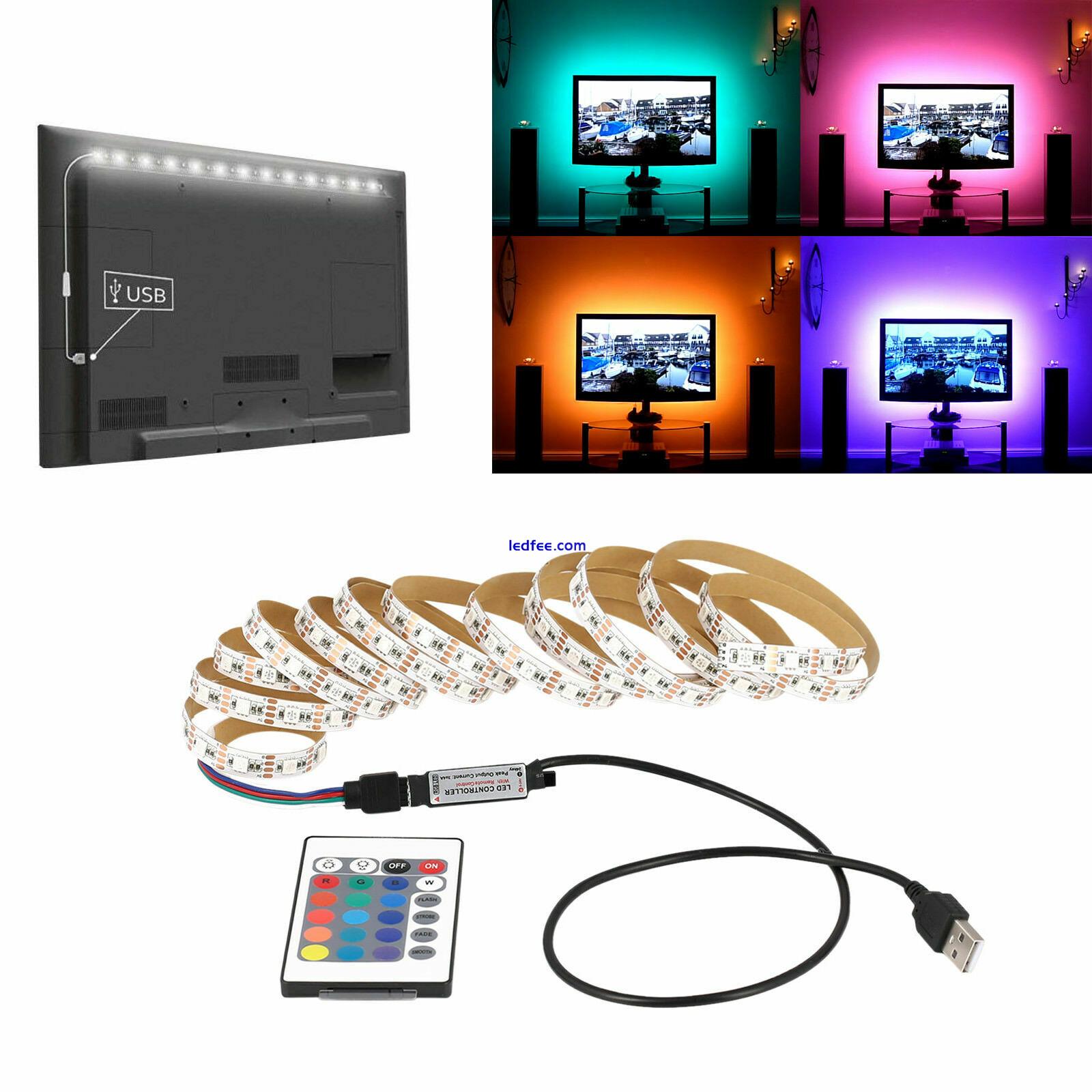USB TV PC LED STRIP LIGHT KIT RGB COLOUR CHANGING BACKLIGHT WIRELESS REMOTE UK 0 
